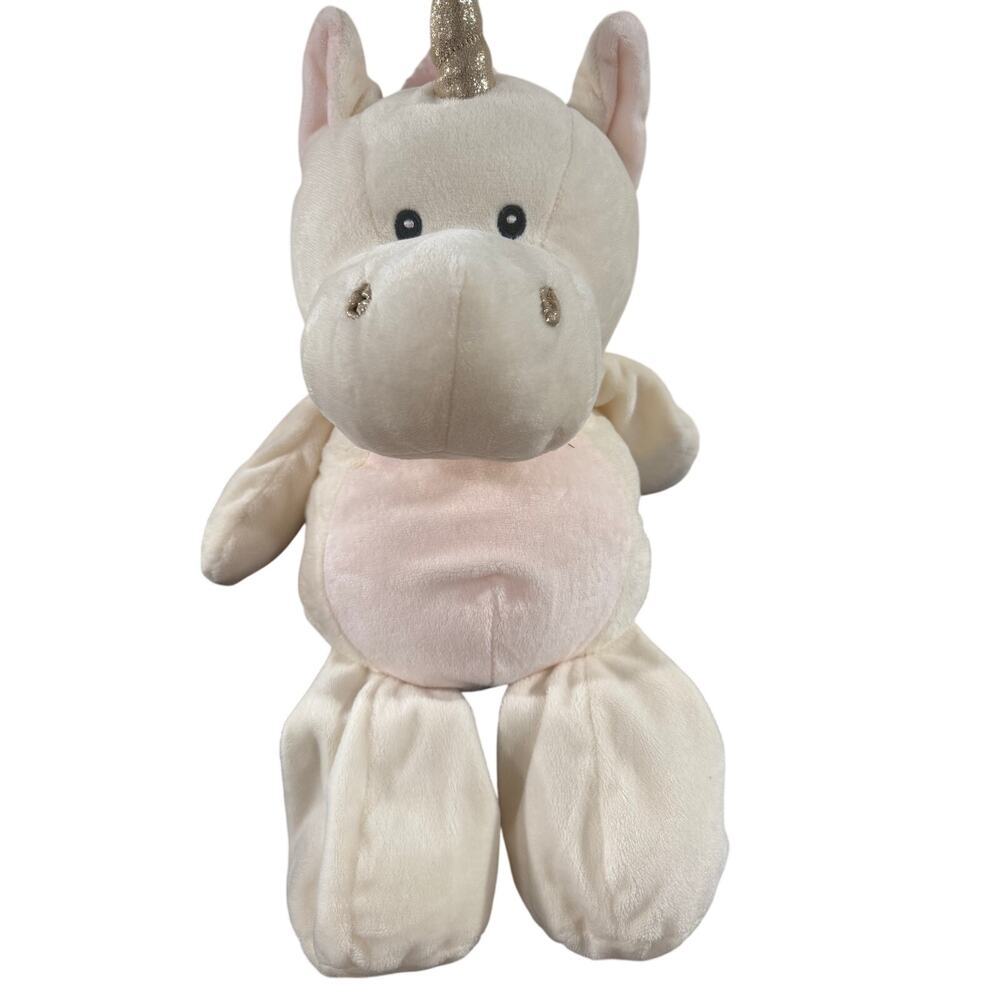 Kellytoys Kelly toy Plush Unicorn rattle pink cream large stuffy stuffed animal